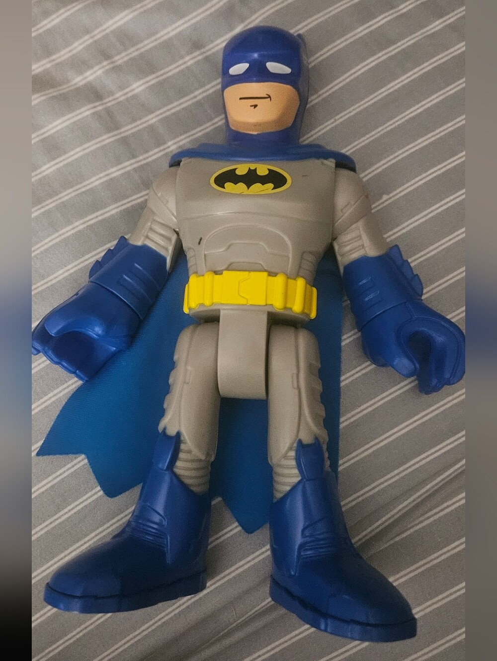 Imaginext Blue & Gray Batman Costume Figure with Yellow Belt